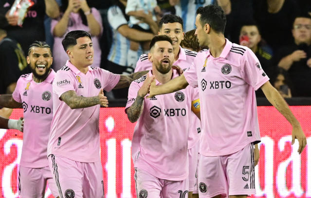 Lionel Messi grabs 2 assists as Inter Miami beats reigning champions LAFC  in Los Angeles - Yahoo Sport